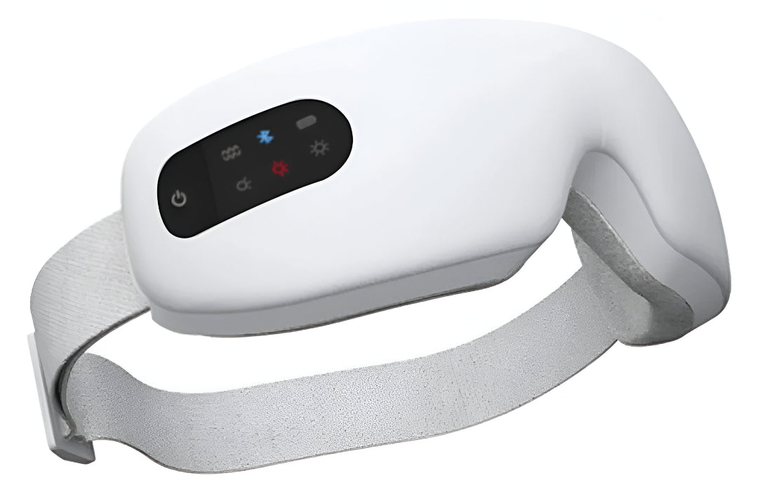 White electronic device with a band on a white background