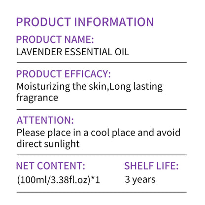 Lavender Essential Oil Facial Body Skin Care